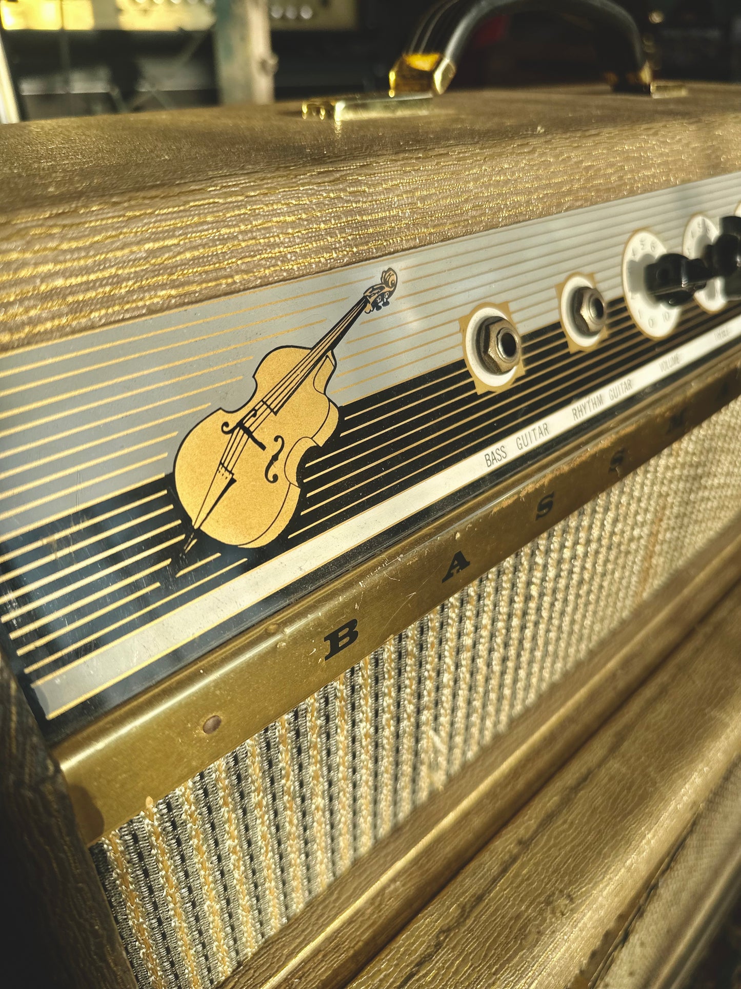 Goldentone | 1756 | Bassmaster 40 | Flip Top Amplifier w/ TV Legs | Re-Conditioned | 1966